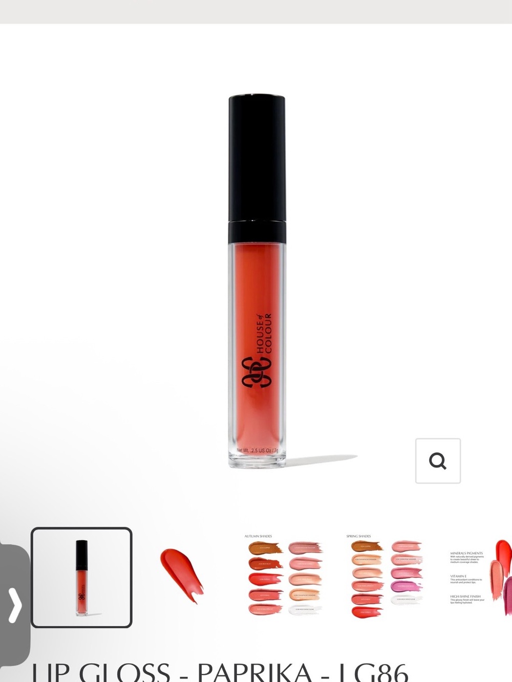 🩷 House of Colour Paprika Lip Shine #86 Autumn and Spring. Tried on once. 🩷